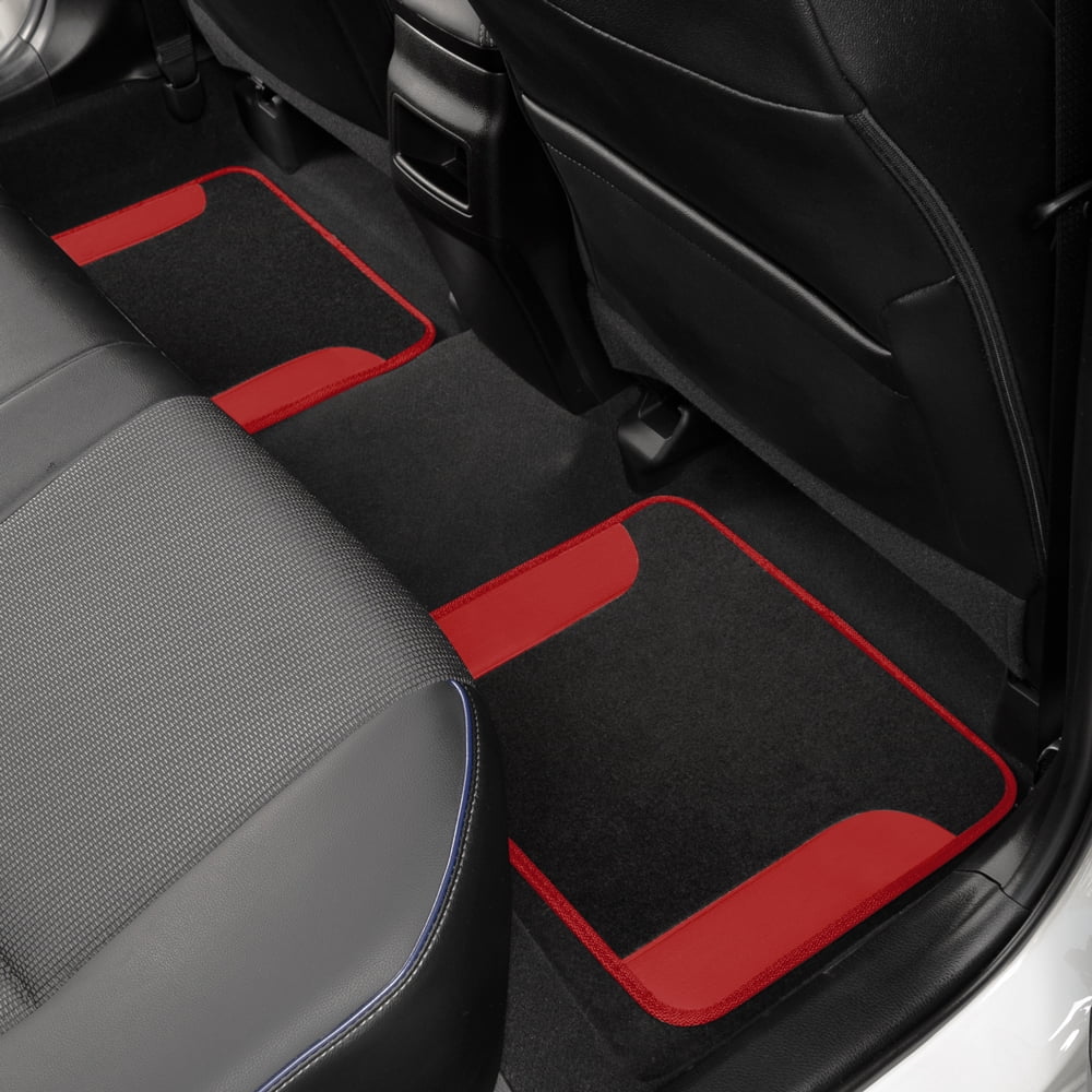 Car Accessory Gift Set, Includes Motor Trend Auto Sunshade, Two-Tone Carpet Floor Mats & Steering Wheel Cover, Holiday Combo Pack for Autos Truck Van SUV
