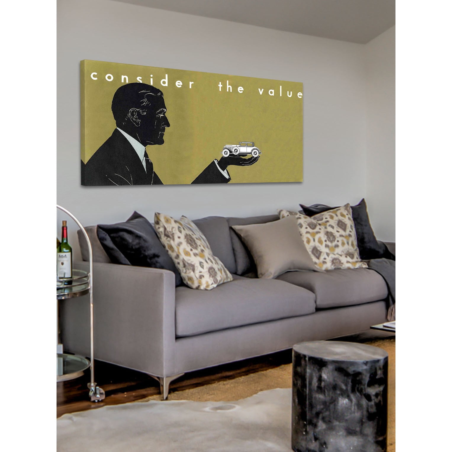 Marmont Hill Vintage Travel Consider the Value Vintage Advertisement on Wrapped Canvas