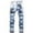 Blue, variant on Men Jeans Summer Trendy Ripped Slim Fit Stretchy Denim Trousers Street Style Distressed Flex Casual Men Pants