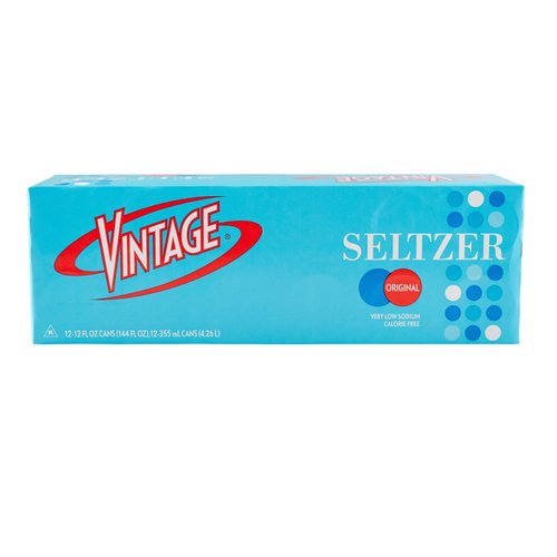 Vintage Seltzer Original Sparkling Water, 12 Fl. Oz., 12 Count