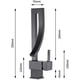 thumbnail image 5 of Grifo para lavabo de baño, diseño moderno y elegante, grifo mezclador para lavabo de latón negro, giratorio de 360 °, agua caliente y fría disponible, válvula de cerámica Ormromra Llaves Grifos y Regaderas, 5 of 5
