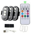 thumbnail image 1 of 8-Color LED Strobe Lights with Remote Control, USB Charging Waterproof Anti-Collision Emergency Warning Lights for Car, Motorcycle, Drone, Aircraft, Bike - Multiple Modes, 1 of 8