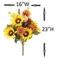 thumbnail image 2 of Admired by Nature 18 Stems  Artificial Sunflower Mixed Flowers Bush, Gold - 20 Inch - 20 Inch, 2 of 2
