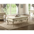 thumbnail image 5 of ACME Ragenardus 2-Drawer Wooden Top Storage Coffee Table in Antique White, 5 of 5