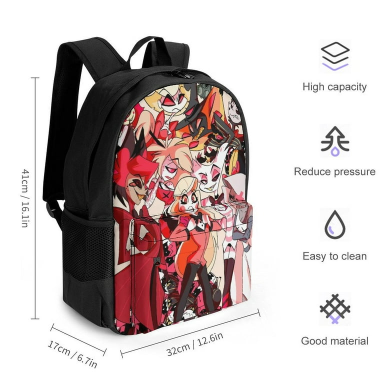 Hazbin Hotel Backpack with Adjustable Straps, Multiple Hazbin Hotel Backpack with Adjustable Straps, Multiple