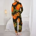thumbnail image 6 of Goofa Orange Pumpkin Printed Women’s 2 Piece Pajama Set Super,Pajamas Women's Long Sleeve Sleepwear Soft Button Down Loungewear Pjs Lounge Set Nightwear-X-Large, 6 of 9