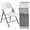 White, variant on Matladin 10 Pack Folding Chairs, Portable Plastic Chairs for Outdoor, 350lb Capacity, Black