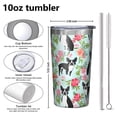 thumbnail image 4 of Boston Terriers and Flowers 10oz Tumblers Stainless Steel Tumbler with Lid and Straw,Vacuum Insulated Double Wall Travel Tumbler Cups with Cleaning Brush for Coffee, Tea, 4 of 4