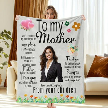 Personalized Mother s Day Blanket Gifts for Mom Custom Blanket with Photo 60 x 80 Personalized Mother s Day Blanket Gifts for Mom Custom Blanket with Photo 60 x 80