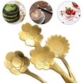 thumbnail image 5 of AnSaw 8 Pcs Flower Spoon Set, Stainless Steel Reusable Tea Scoops Stirring Spoon Coffee Spoon Mixing Spoon Sugar Dessert Cake Spoon Ice Cream Spoons Tableware for Tea Partie (length:4.9 inch, Rainbow), 5 of 7