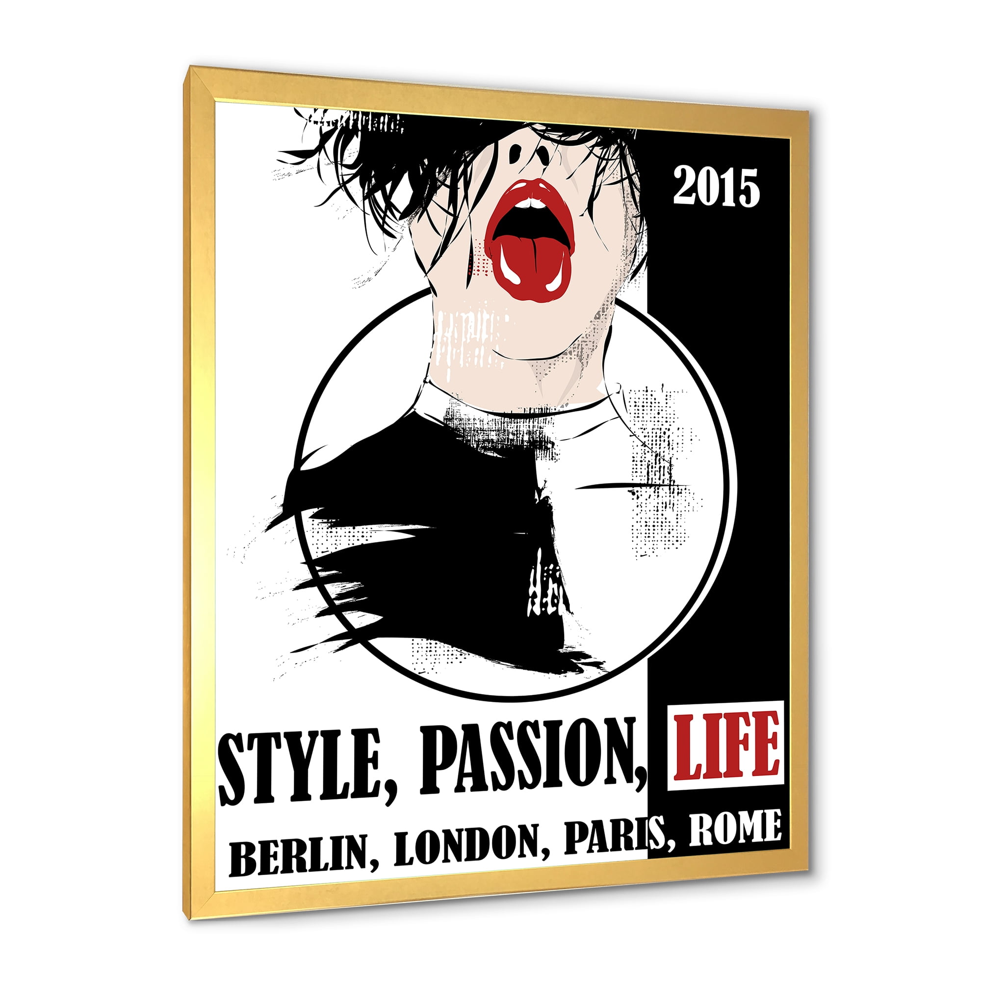Designart 'Style Passion Life Fashion Woman VIII' Vintage Framed Art Print