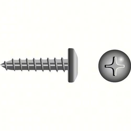 SeaChoice 59553; #6 X 1/2 Phillips Head Pan Tapping Screw 10/ Bag