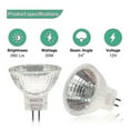 thumbnail image 3 of 12 Pack 12V 20W Dimmable 2700k Warm White Mr11 Gu4 Halogen Bulb Compatible Ceiling Light, 3 of 5