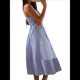 thumbnail image 3 of Vestido de Verano con Cuello en V para Mujer, A Rayas, Estilo Bohemio, para Playa, con Tirantes Finos y Lazo en la Espalda. Azul XL, 3 of 10