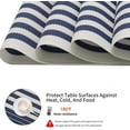 thumbnail image 2 of Napperons, Ensemble de 4 Napperons Tissés Antidérapants pour Table à Manger, 4 Pcs (Bleu & Blanc), 2 of 5