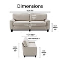 thumbnail image 3 of Serta Palisades 78" Sofa in Light Gray, 3 of 5