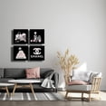 thumbnail image 4 of Lienzo de pared Meetdeceny en blanco y negro y rosa, 25 x 25 cm, 4 of 7