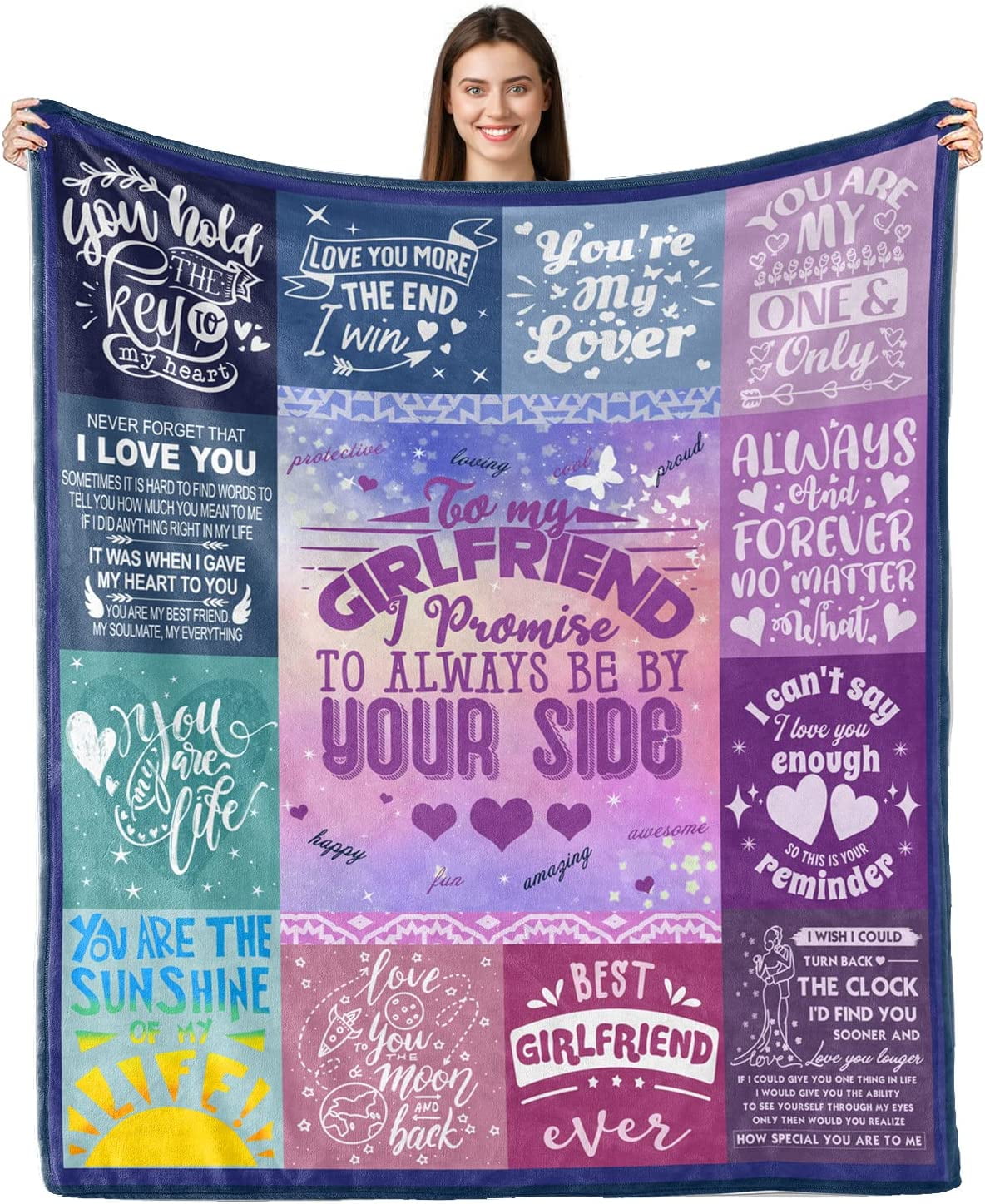 to My Girlfriend Blanket, Girlfriend Gifts, Birthday Gift for