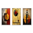 thumbnail image 2 of Designart "Belgian Conversations Geometric Abstraction VI" Modern Geometric Framed Wall Art Set Of 3 - Gold Abstract Geometric Frame Gallery Wall Set For Home Decor, 2 of 6
