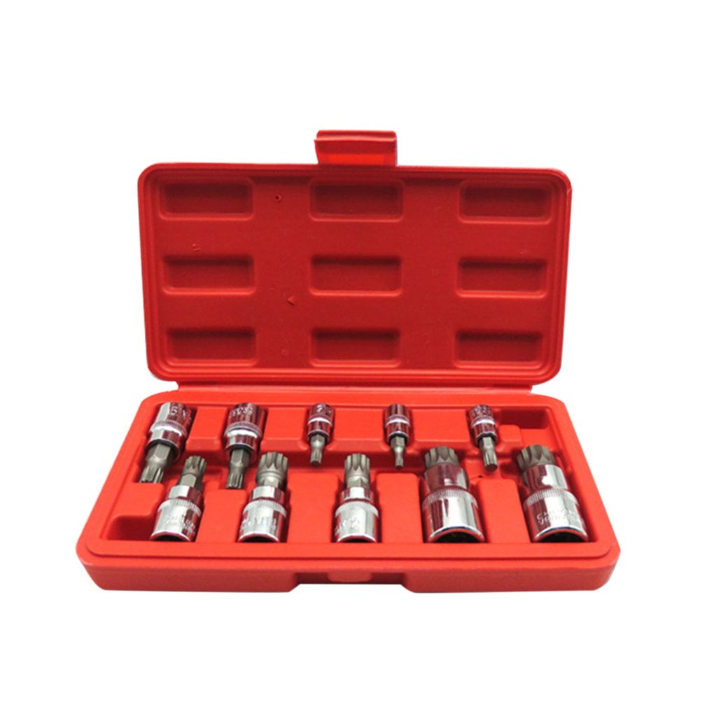 10PCS Allen Head Sleeve Wrench 12 Point MM Triple Square Spline