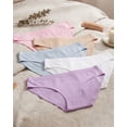 thumbnail image 5 of Finetoo Seamless Underwear for Women No Show Hipster Bikini Panties Low Rise Cheeky Breathable Soft Invisible Briefs XS-XL 5 Pack, 5 of 5