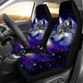 thumbnail image 2 of Galaxy Animal Wolf Printed Universal Automobiles Seat Covers Car Durable Non Slip Auto Front Seat Cover Protector, 2 of 4