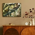 thumbnail image 4 of FCXZI Large Mouth Bass Art Modern Canvas Prints Wall Decor For Bedroom Kitchen, Ready To Hang Home Art Decor 16x12in, 4 of 6