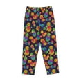 thumbnail image 6 of Uemuo Colorful Pineapples1 Pattern Women's Wide Leg Palazzo Lounge Pants with Pockets Light Weight Loose Comfy Casual Pajama Pants-XX-Large, 6 of 9