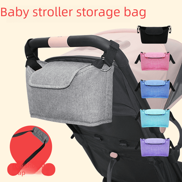Bolsa colgante para coche de bebé, bolsa de almacenamiento, bolsa colgante multiusos de gran capacidad, carrito de bebé para caminar, bolsa de almacenamiento para coche de bebé