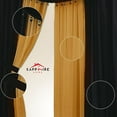 thumbnail image 2 of Sapphire Home Complete Window Sheer Two Tone Curtain Panel Set w/Valance and Tiebacks - Multicolor Curtains for Bedroom and Living Room, 4-Piece Set Window Curtain Panels, 84 inches, Black and Gold, 2 of 7