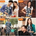 thumbnail image 4 of Dark Blue Princess Unicorn Pattern Apron-Garden Aprons for Women with Pockets-Cotton Linen Waterproof Kitchen Cooking Gardening Aprons Adjustable for Kitchen,Cooking,BBQ and Salon 33x27 Inch, 4 of 7