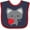 Navy and Red, variant on Inktastic Heart Cat Boys or Girls Baby Bib