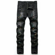 LOVZFMLL Jeans Men's New Fashion Have Pockets Button Zipper Personality Denim Trend Jeans