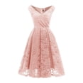 thumbnail image 1 of LOVZFMLL Robes Femmes Mode Femmes Uni Été Sans Manches Col en V Décontracté Ajouré Mini Fermeture Éclair Patchwork Poche Combinaison Barboteuse, 1 of 5