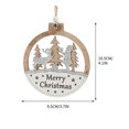thumbnail image 3 of CuiLiyq 2 PCS Round Christmas Decorations, Wooden Creative Small Hanging Ornaments, Christmas Tree Decoration Supplies, 3 of 5