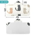 thumbnail image 4 of Yayeee Kids Hooded Towels Toddler Soft Absorbent Beach Bathing Wrap 50" x 23.5", Cute Cartoon Cats, 4 of 5