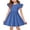 #A14-Blue, variant on Girls Summer Dress Size 7-8 Casual A-Line Flutter Sleeve Tshirt Dresses Solid Pleated Crew Neck Swing Sundresses for 4-14t Kids,Pink