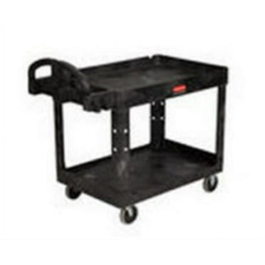 Rubbermaid FG452088BLA Utility Cart, 500 lb Storage, Plastic/Resin, Black