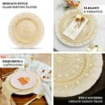 thumbnail image 4 of Efavormart 8 Pack | 13" Gold Monaco Style Glass Table Serving Plates, Ornate Design Dinner Charger Trays, 4 of 11