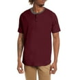 thumbnail image 5 of Men's Short Sleeve Henley T-Shirt with Contrast-Trim - 3 Pack, 5 of 6