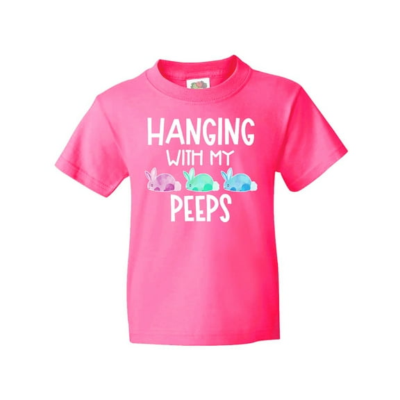 Inktastic Easter Hanging with My Peeps Pastel Bunnies Youth T-Shirt