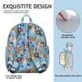 thumbnail image 5 of Basset Hound Dog and Flower Backpack Backpack for School,Cute School Bag,Schoolbag with Adjustable Shoulder Straps & Padded Back,13.8"x11.4"x6", 5 of 6