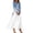 Sky Blue, variant on Women's Casual 3/4 Sleeve V Neck Floral Maxi Dress A Line Beach Dress Flowy Long Dress for Summer Vacation Daily Wear and Outdoor Activities, Size S-2XL