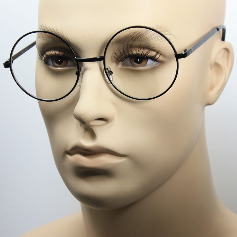 big clear circle glasses