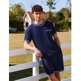 thumbnail image 5 of EKOUAER Men's Pajamas Set Soft Sleepwear lightweight 2 Piece Shorts Set Casual Loungewear, 5 of 6