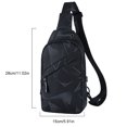 thumbnail image 3 of Bandolera De Hombro Bolso de hombro para hombre, paquete de pecho ajustable para senderismo, senderismo, viajes (negro), 3 of 6