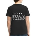 thumbnail image 4 of Ben Azelart Stay Wild Kids T-Shirt 3d Printed Graphic T-Shirts Boys And Girls Short Sleeve Shirts For Youth Kids X-Small, 4 of 7
