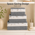 thumbnail image 6 of MEHOOM 3 Pcs Wicker Basket, Baskets for Organizing, Storage, Woven Storage Baskets for Bedroom, Closet, Table, or Living Room (Gray), 6 of 13