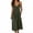 A-Army Green589, variant on Front-Buttoned Midi Dress for Women Spaghetti-Strap Daily Casual Mid Length Sundress