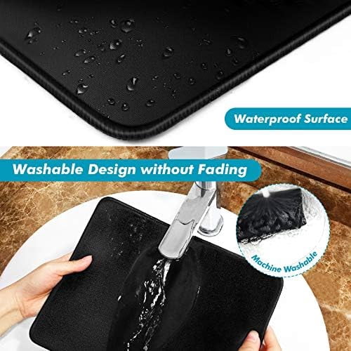 TONOS Mouse Pad 3 Packs, Basic Black Mouse Pad for Desk 11 x 8 3/4 x 1/8 in with Urtra-Smooth Surface, Stitched Edges and Non-Slip Rubber Base. Computer Mouse Pads for Laptop & PC, Gaming & Working.